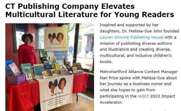 Lauren Simone Publishing House featured by Innovation Destination Hartford