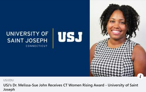 Melissa-Sue John Honored with CT WBDC Women Arising Award Featured on University of Saint Joseph Website