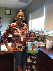 Madison Bishop meets Principal, Dr. Collman