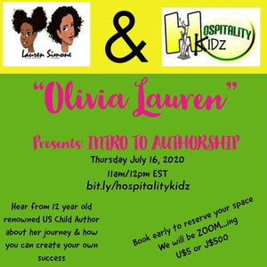 Olivia Lauren's writing workshop with Hospitality Kidz, a success!