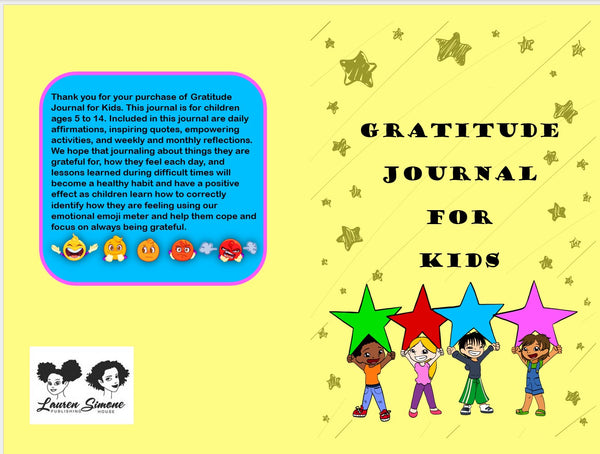 Gratitude Journal for Kids | Children's Books by Black Authors |  | Lauren Simone Publishing